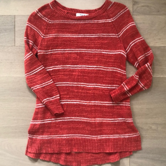 Madewell womens orange striped sweater XS - Picture 7 of 9